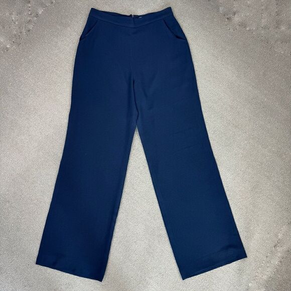 Dress The Population Andreas Wide Leg Pants Navy Blue Large - Picture 8 of 15